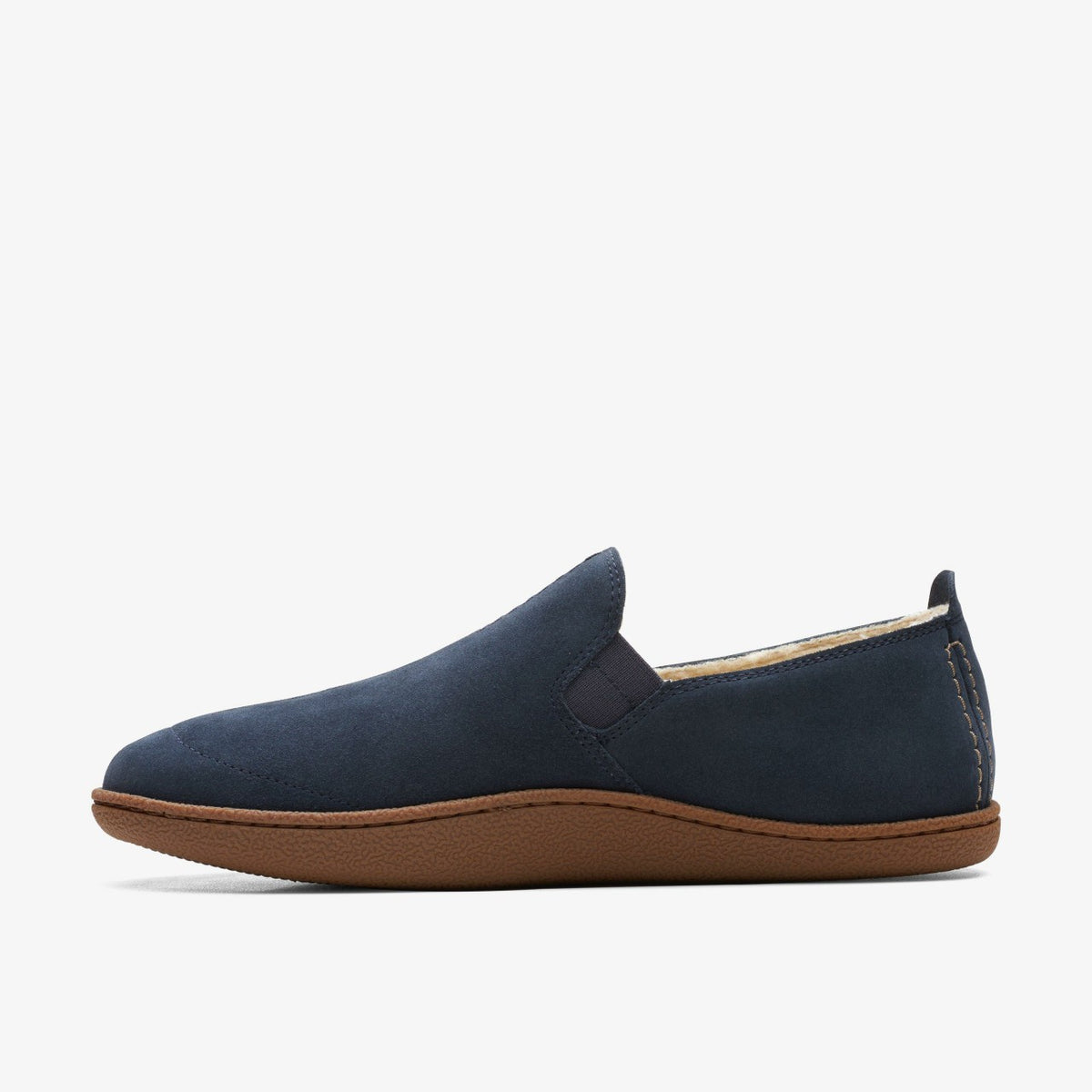 Clarks Men Home Mocc Slipper Navy Suede