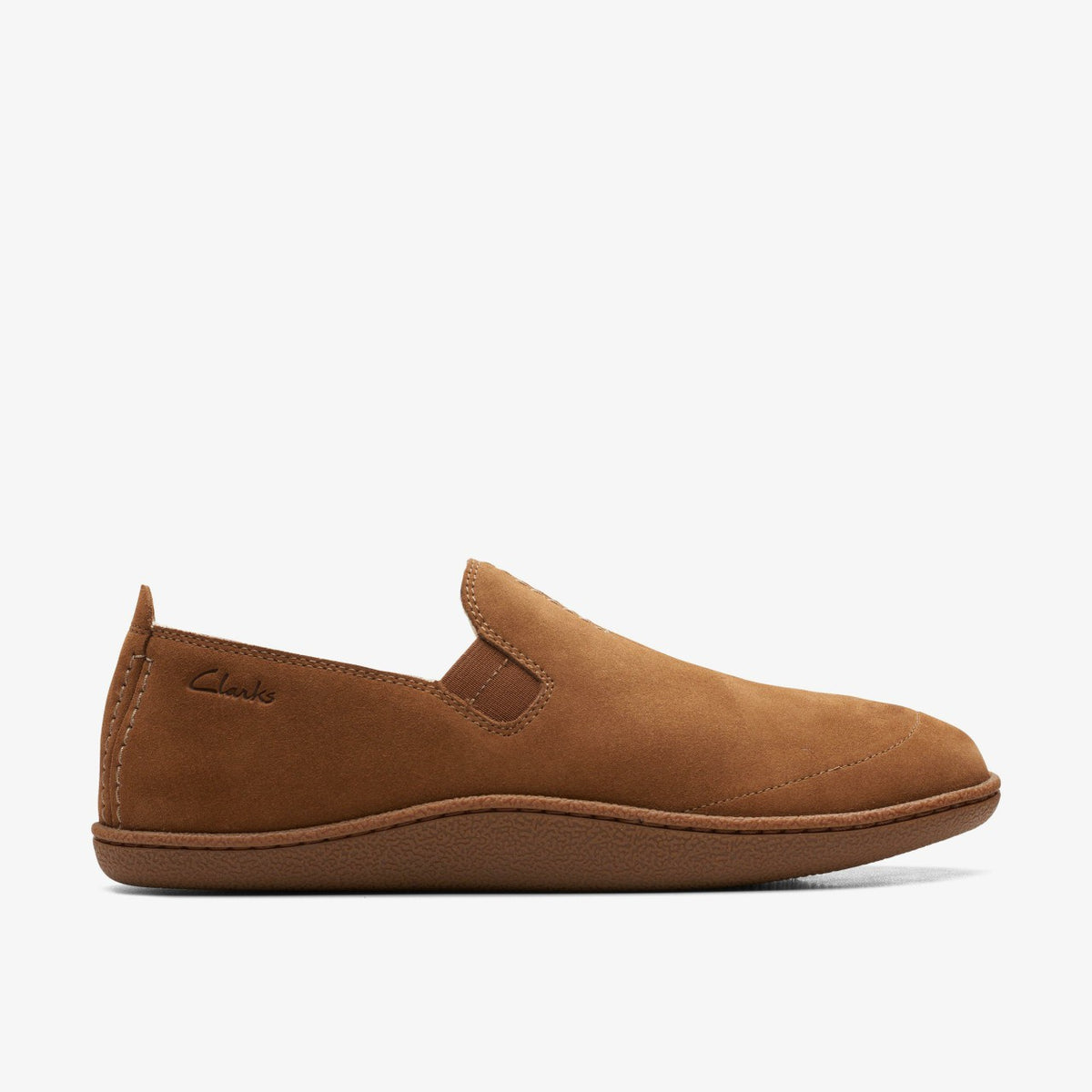 Clarks Men Home Mocc Slipper Tan Suede