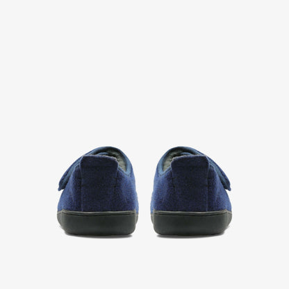Clarks Men King Riptape Slipper Navy