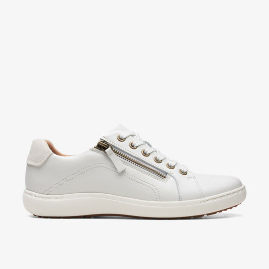 Clarks Women Nalle Lace White Leather