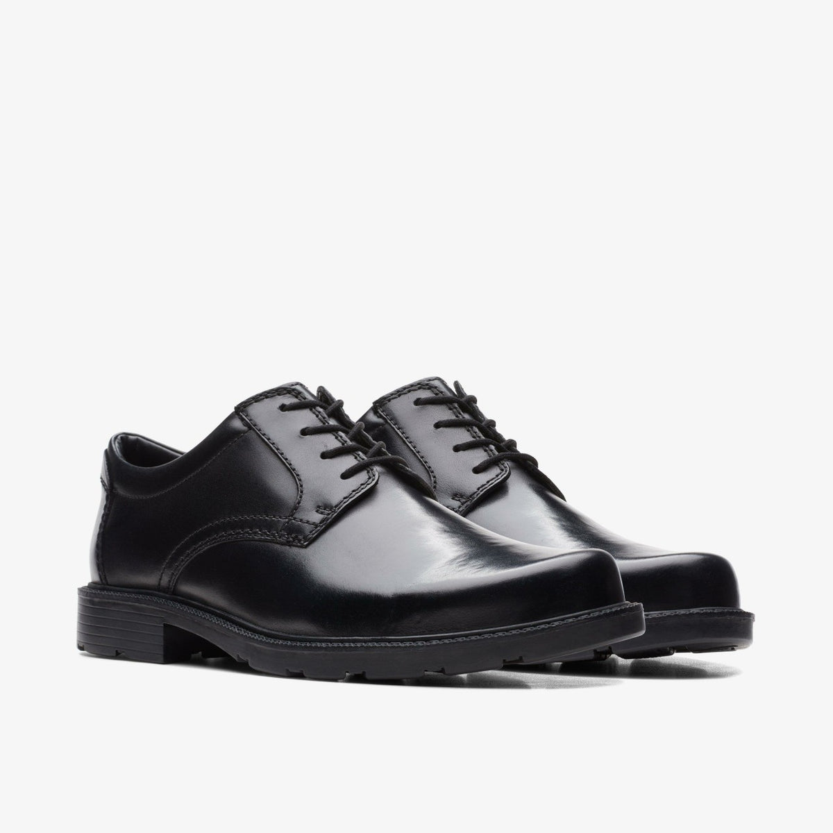 Clarks Men Kerton Lace Black Leather