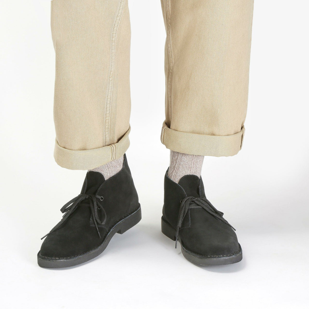 Clarks Men Desert Boot Evo Black Suede