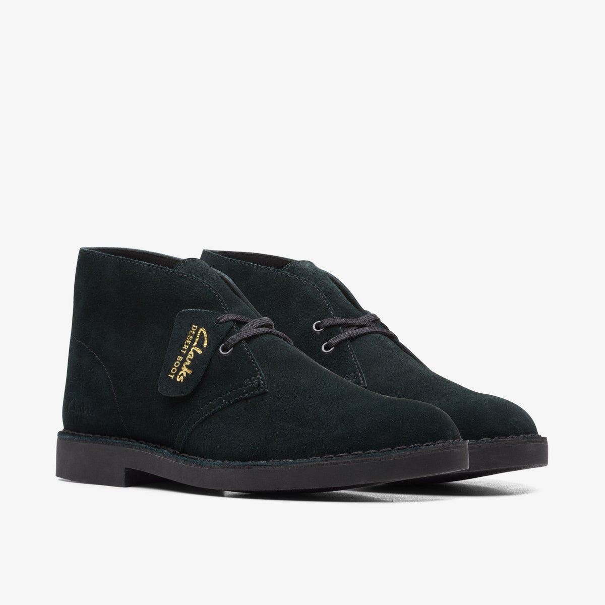 Clarks Men Desert Boot Evo Black Suede