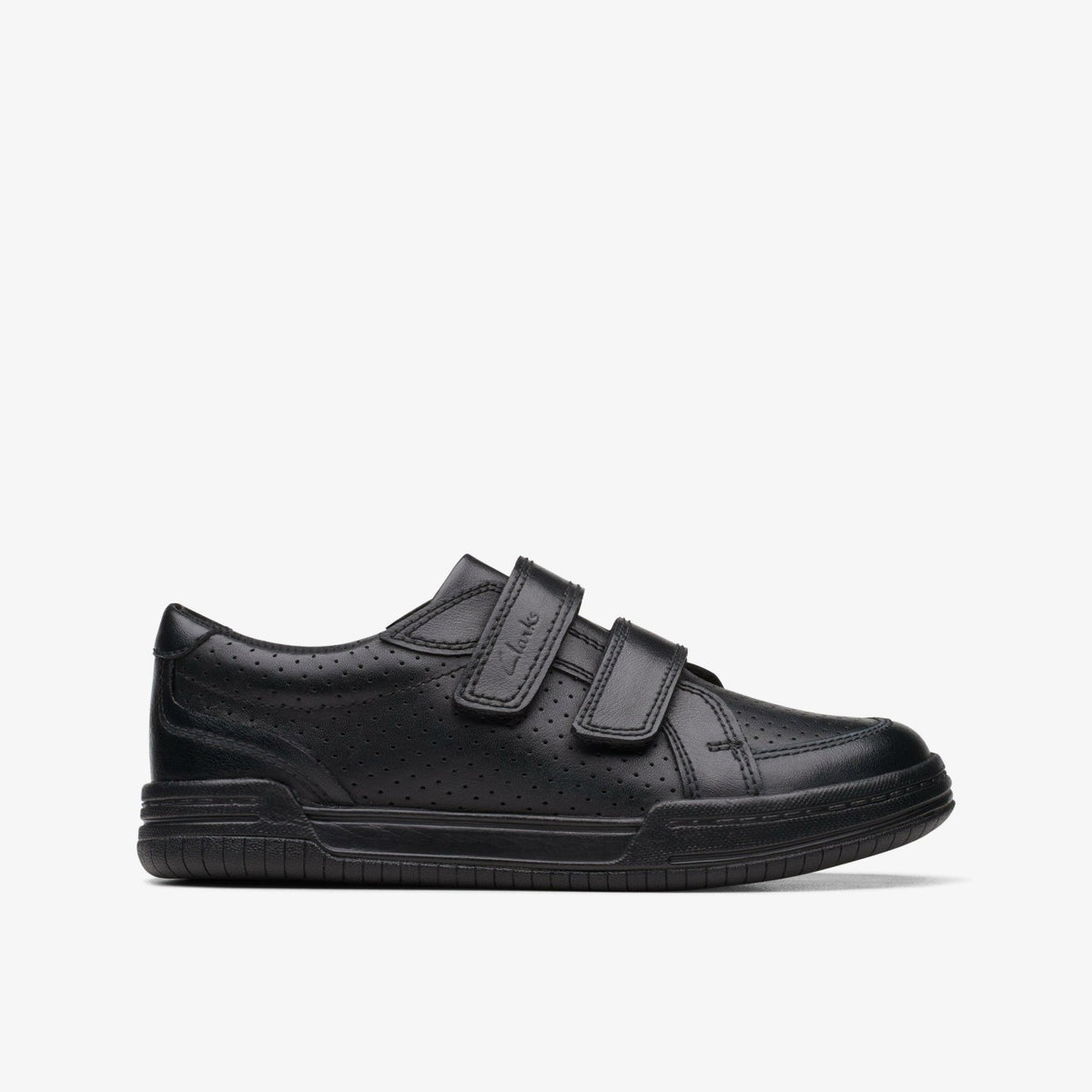 Clarks Kids Fawn Strap Kid Black Leather