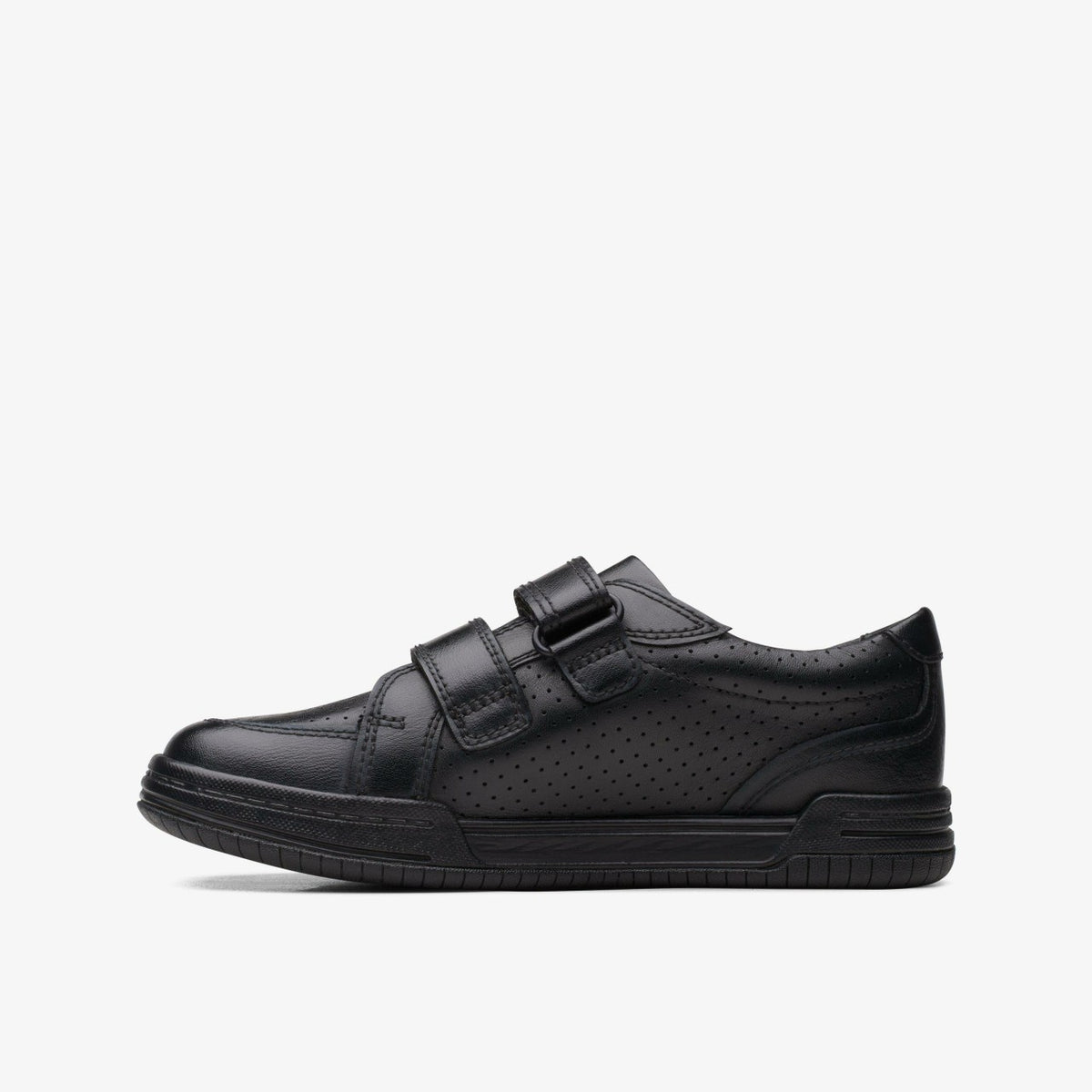 Clarks Kids Fawn Strap Kid Black Leather
