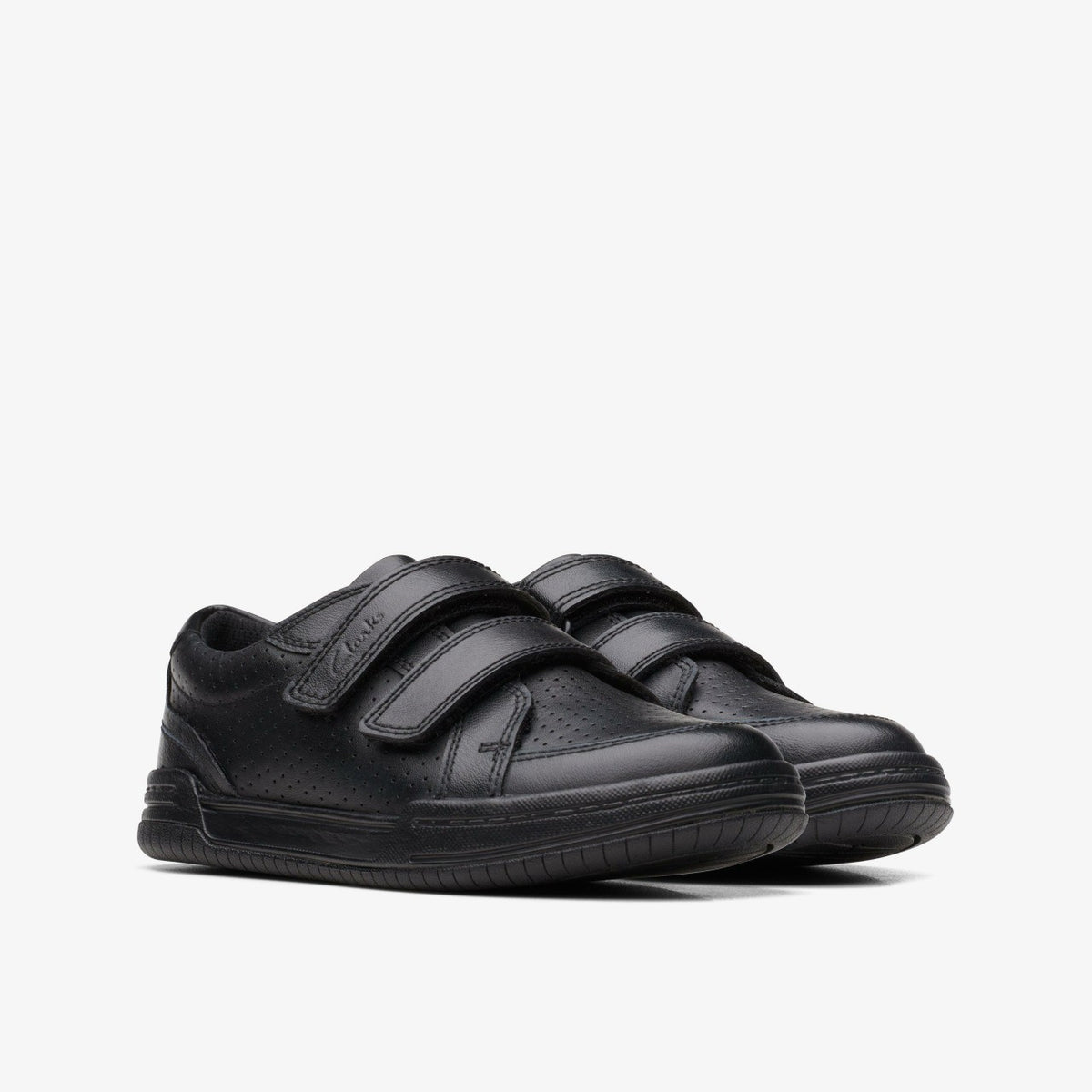 Clarks Kids Fawn Strap Kid Black Leather