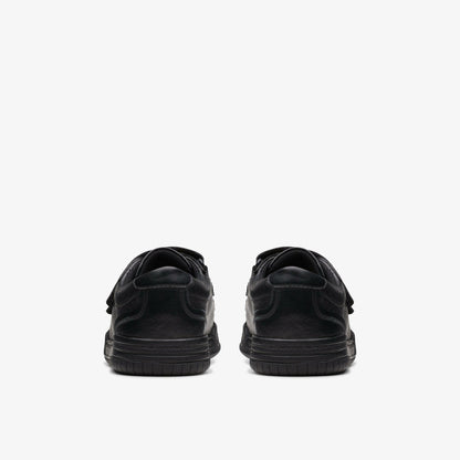 Clarks Kids Fawn Strap Kid Black Leather