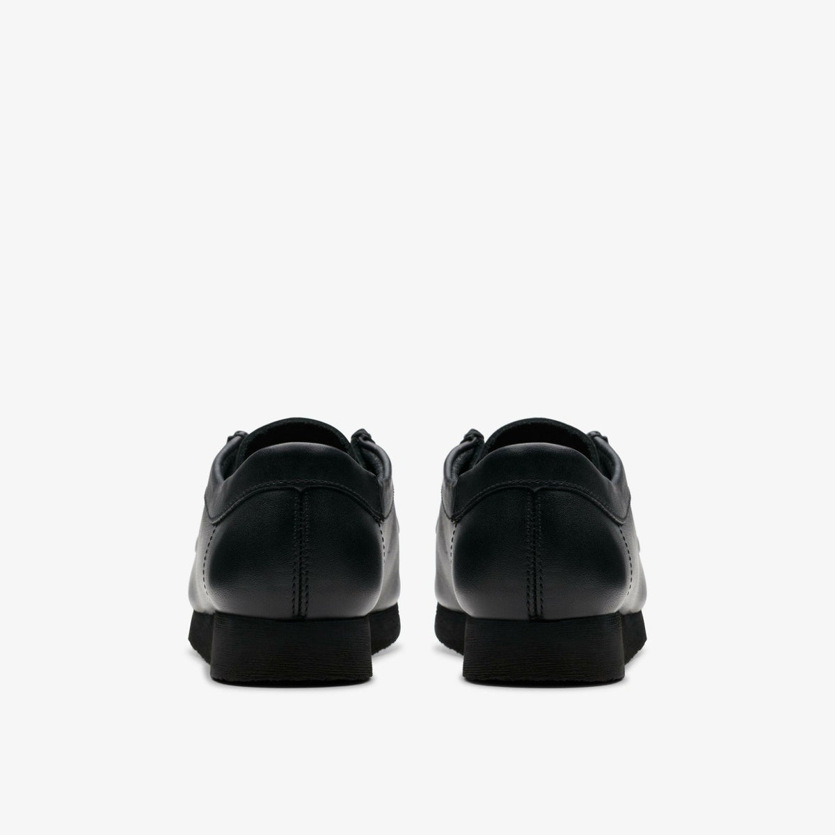 Clarks Kids Wallabee Older Black Leather