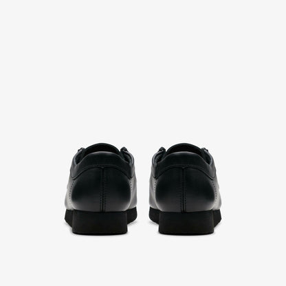 Clarks Kids Wallabee Older Black Leather
