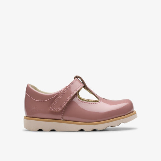 Clarks Kids Crown Teen Toddler Dusty Pink Patent