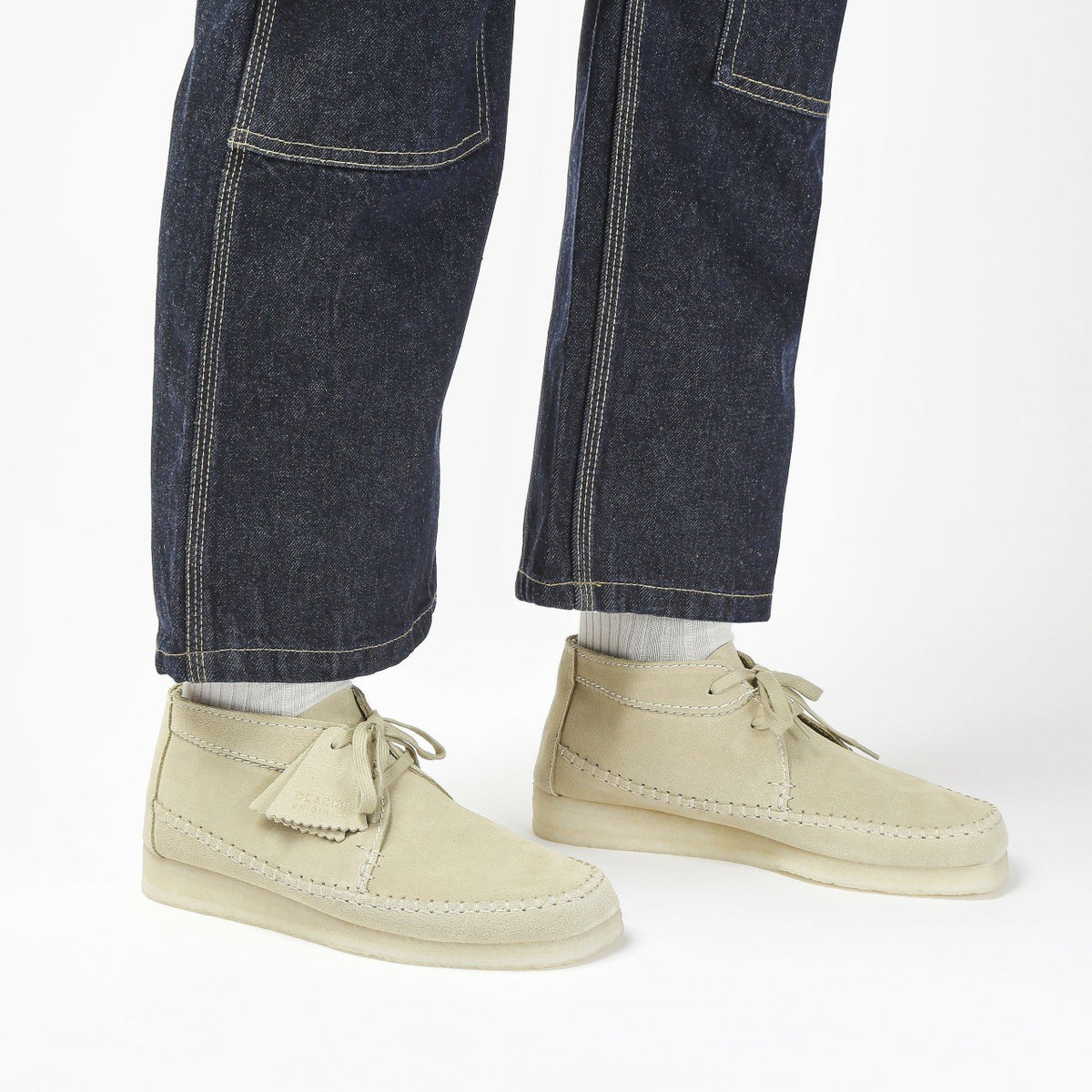Clarks Men Weaver Boot Maple Suede