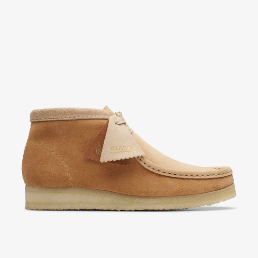 Clarks Women Wallabee Boot Tan Combination