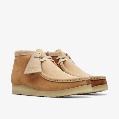Clarks Women Wallabee Boot Tan Combination