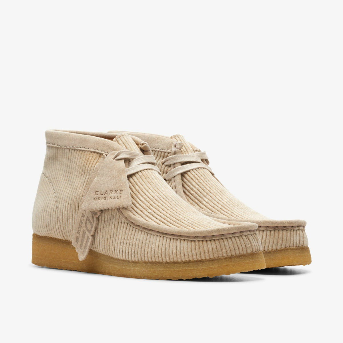 Clarks Women Wallabee Boot Sand Cord