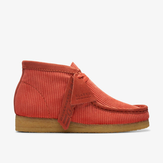 Clarks Women Wallabee Boot Coral Cord