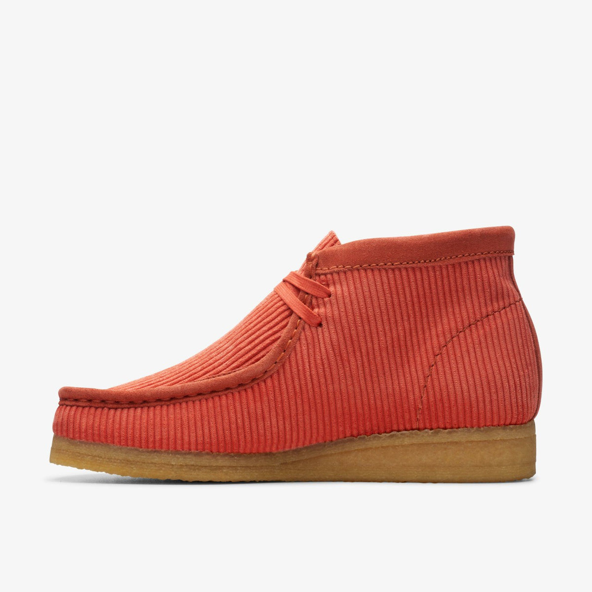 Clarks Women Wallabee Boot Coral Cord