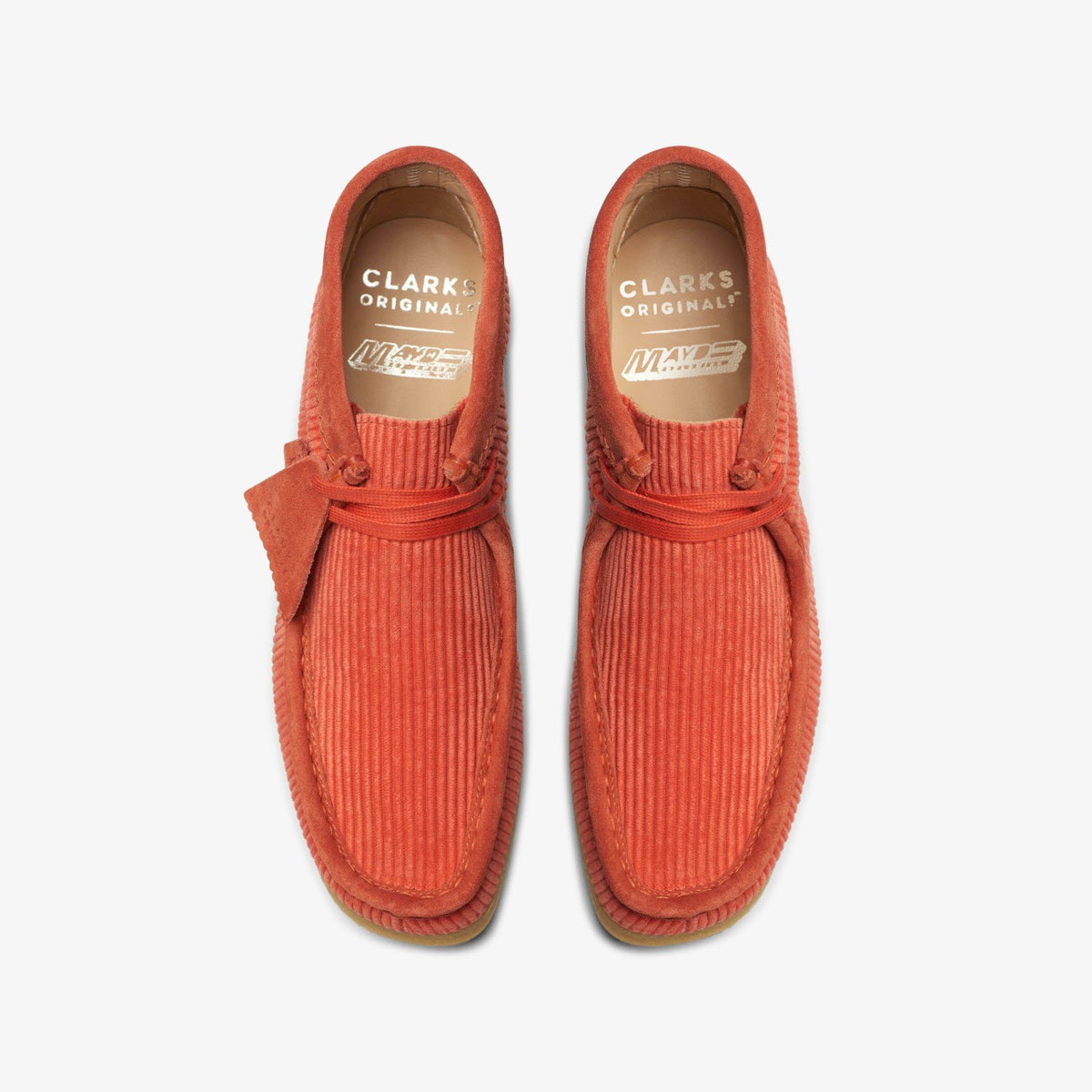 Clarks Women Wallabee Boot Coral Cord