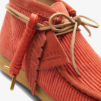 Clarks Women Wallabee Boot Coral Cord