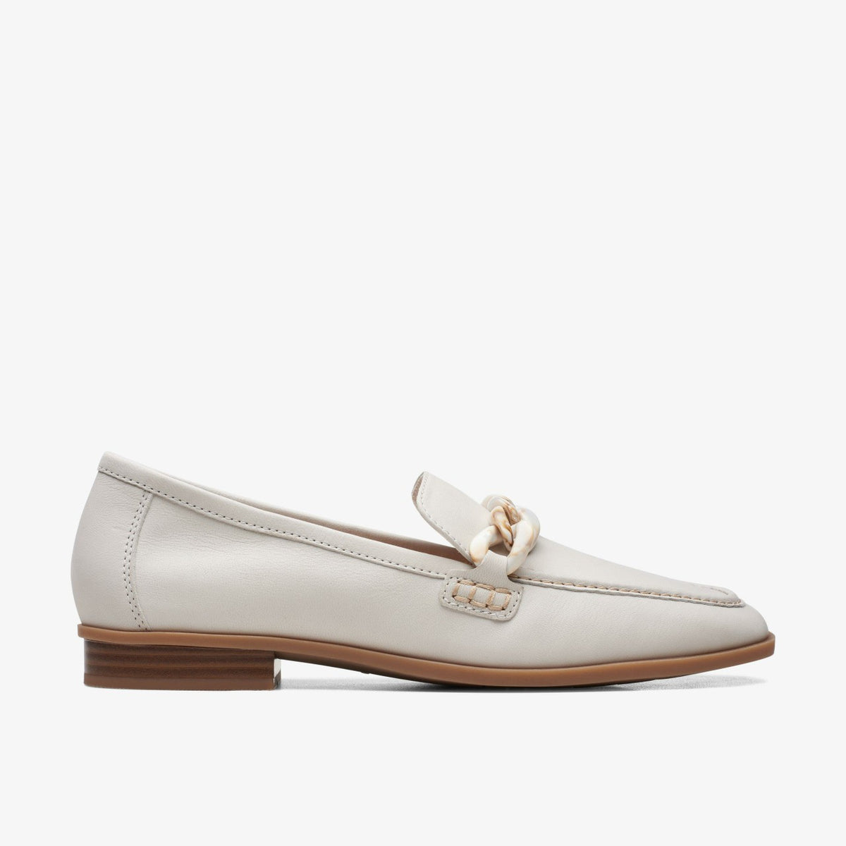Clarks Women Sarafyna Iris Loafer White Leather