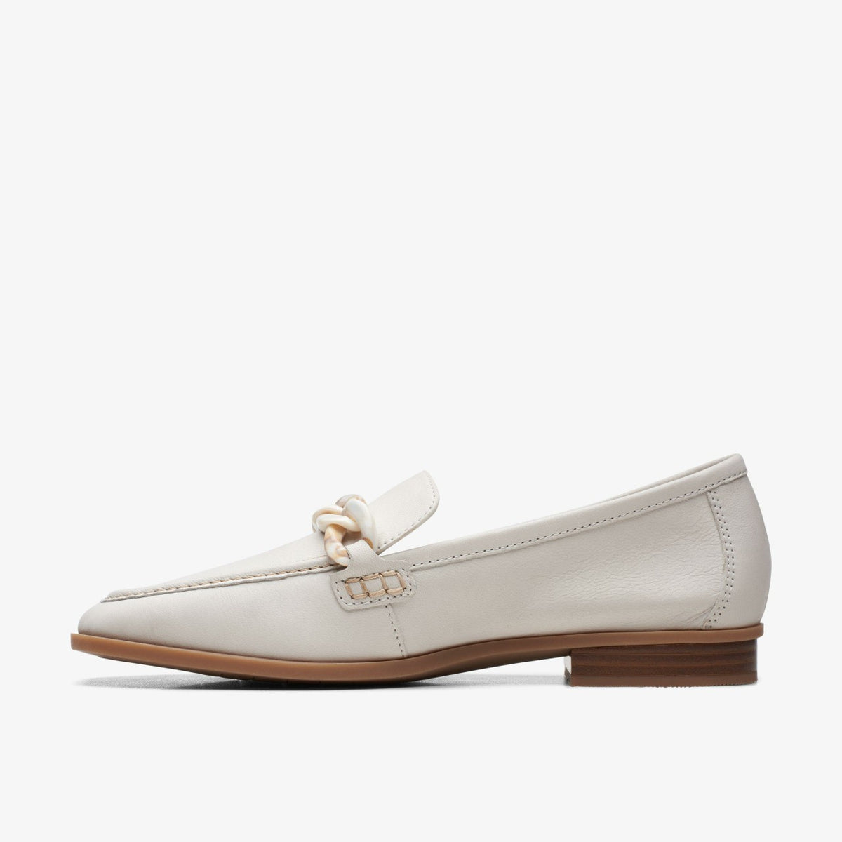 Clarks Women Sarafyna Iris Loafer White Leather