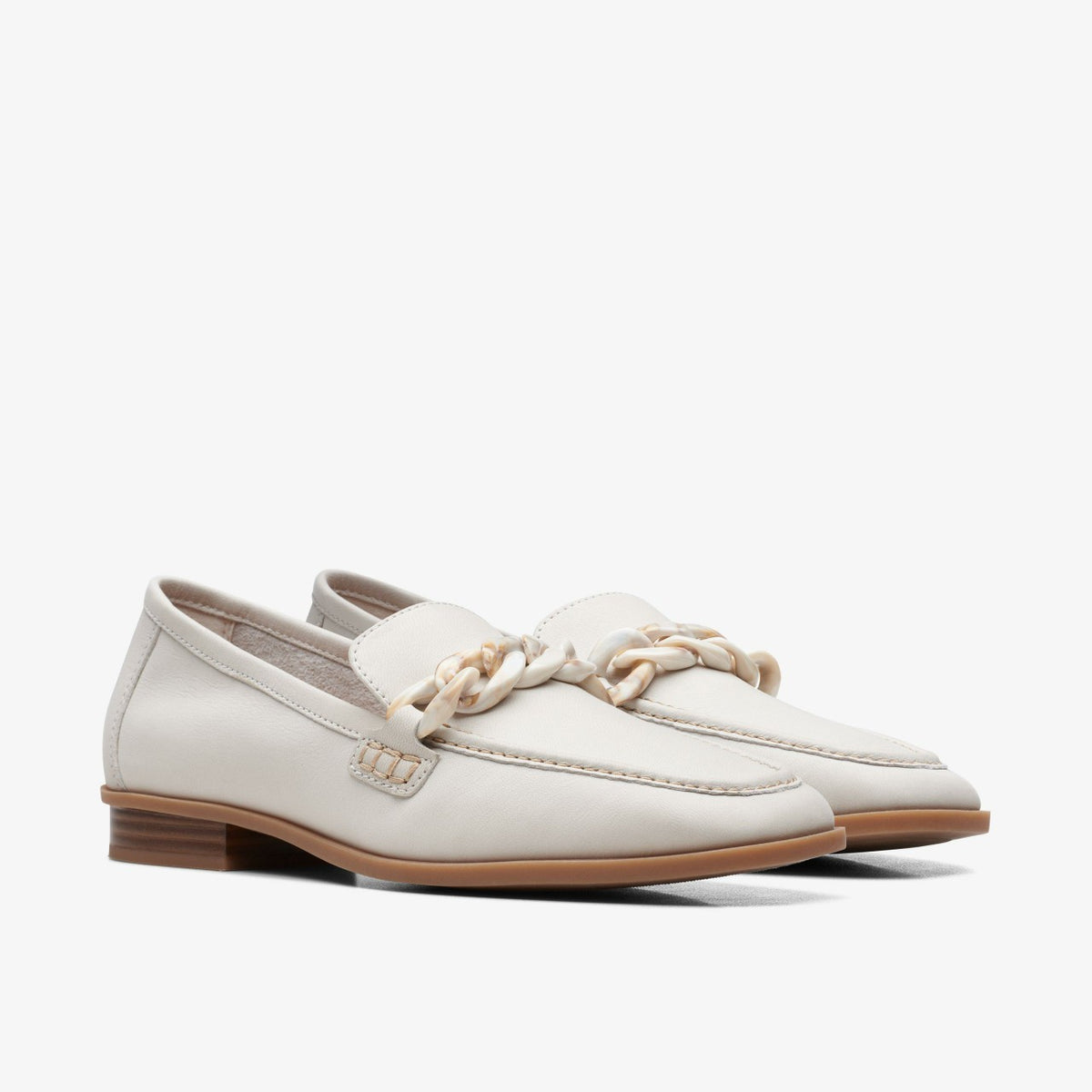 Clarks Women Sarafyna Iris Loafer White Leather