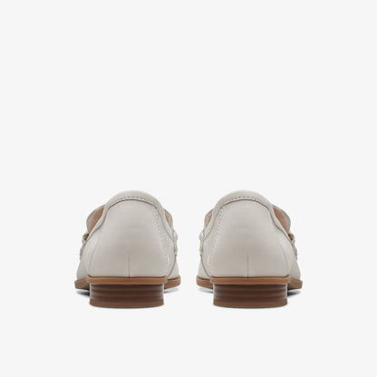 Clarks Women Sarafyna Iris Loafer White Leather