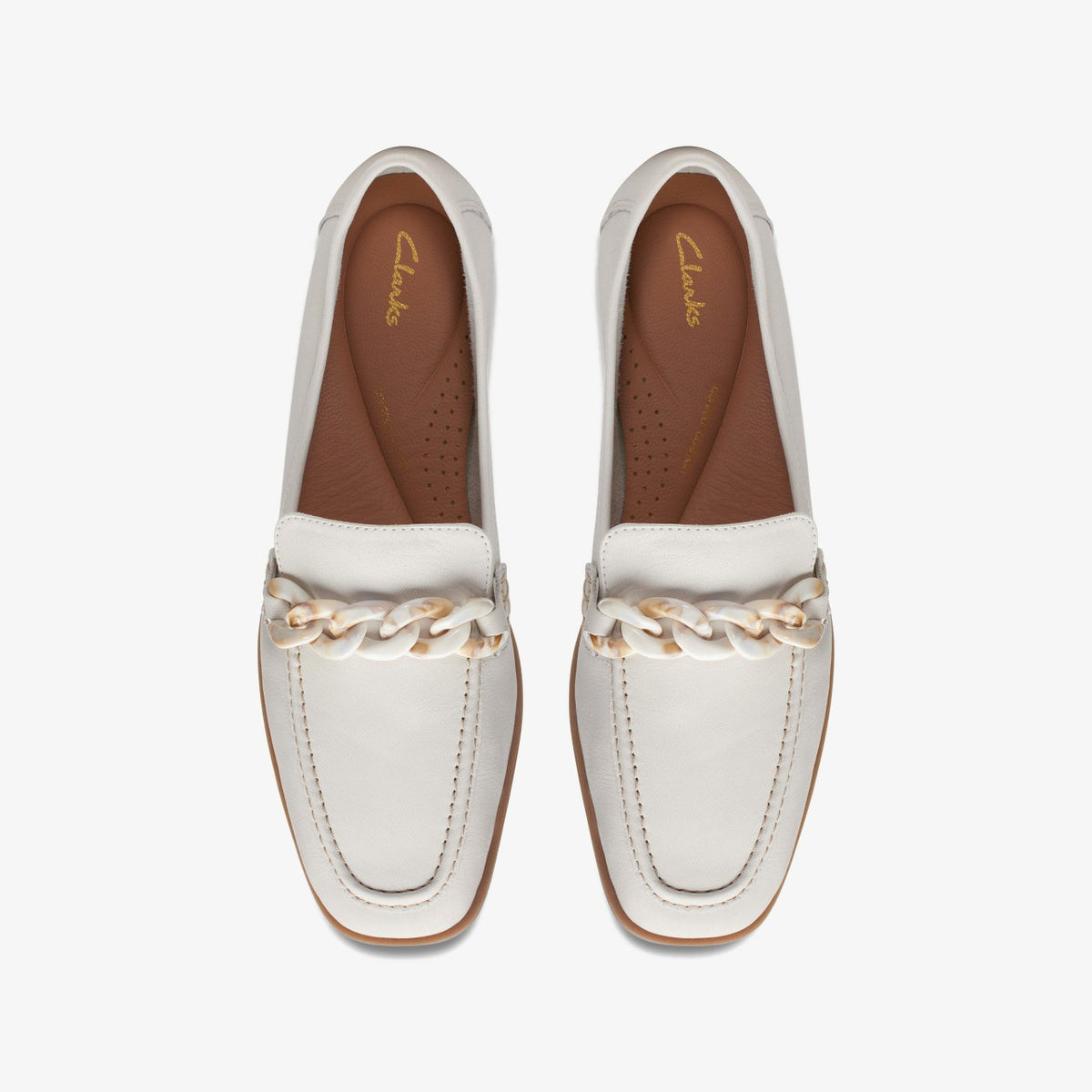 Clarks Women Sarafyna Iris Loafer White Leather