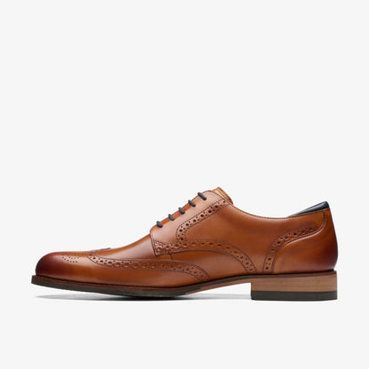 Clarks Men Craft Arlo Limit Brogue Tan Leather