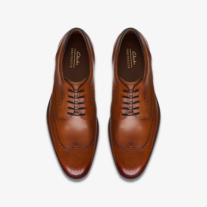 Clarks Men Craft Arlo Limit Brogue Tan Leather