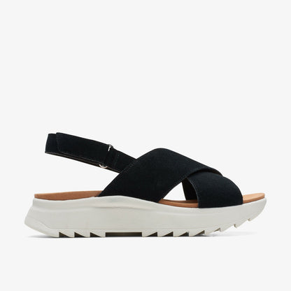 Clarks Women Dash Lite Wish Black Suede