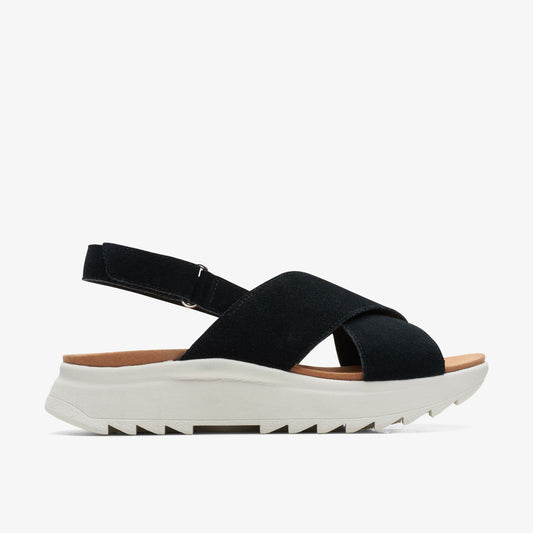 Clarks Women Dash Lite Wish Black Suede