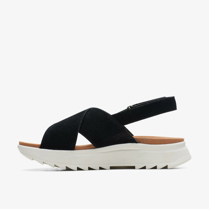 Clarks Women Dash Lite Wish Black Suede