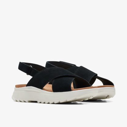 Clarks Women Dash Lite Wish Black Suede