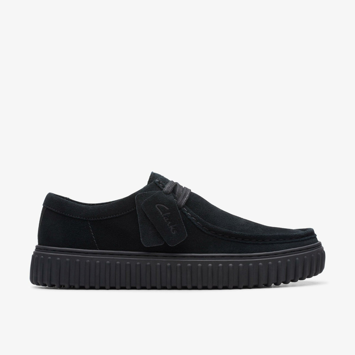 Clarks Men Torhill Lo Black Suede