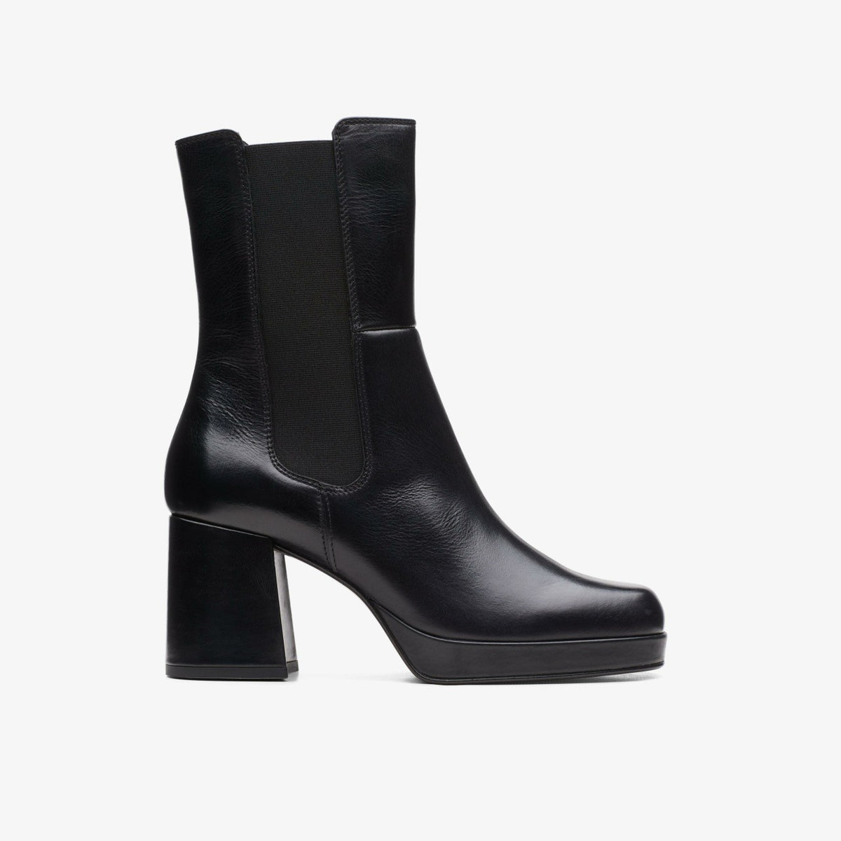 Clarks Women Pique Up Black Leather