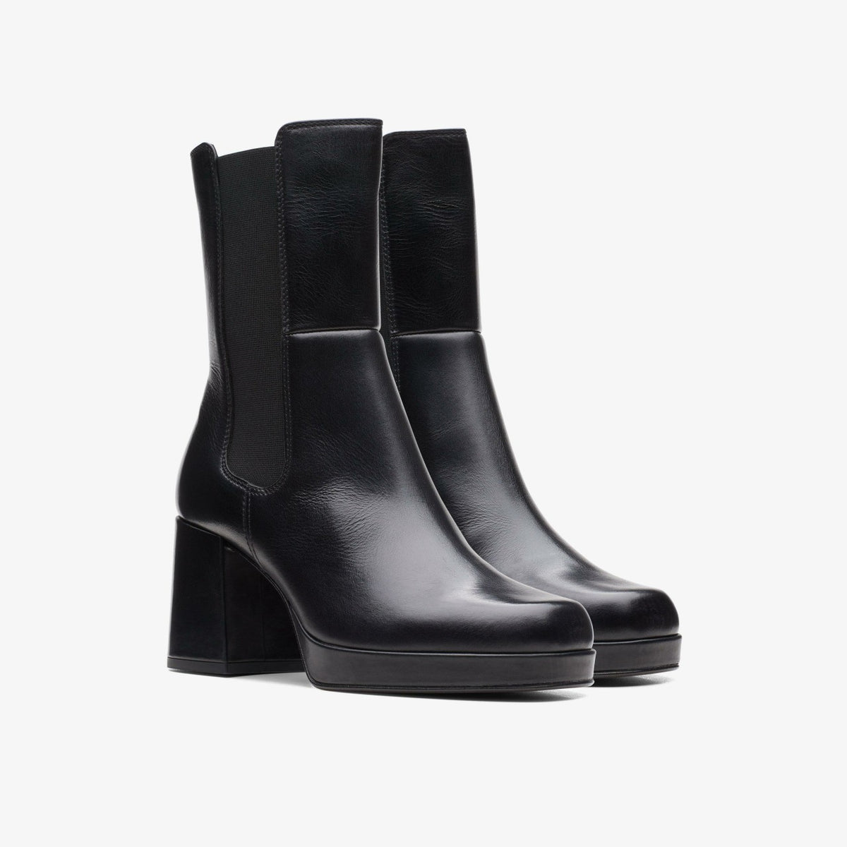 Clarks Women Pique Up Black Leather