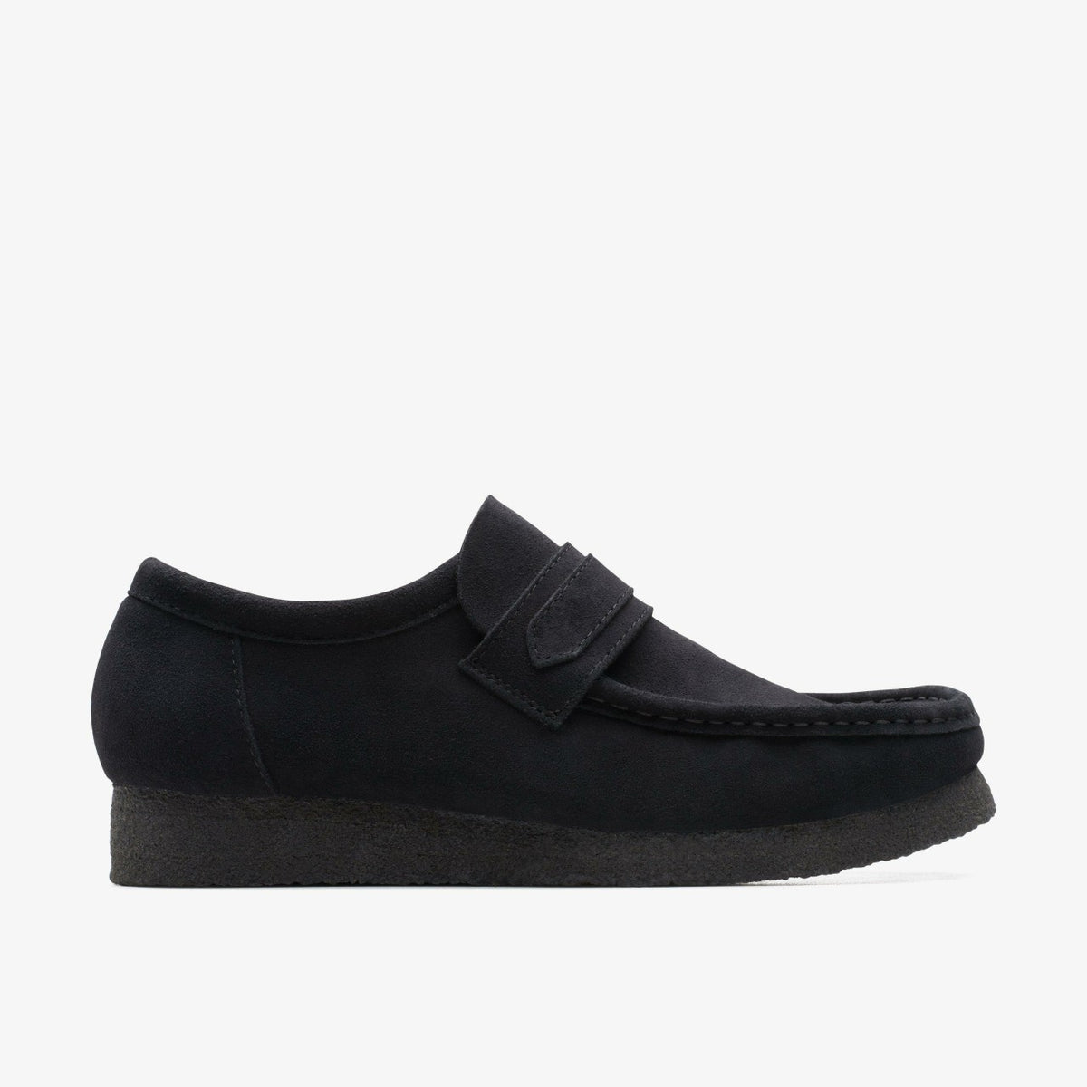 Clarks Men Wallabee Loafer Black Suede