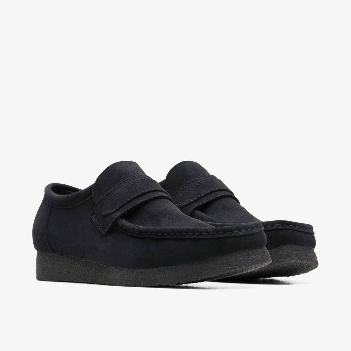 Clarks Men Wallabee Loafer Black Suede