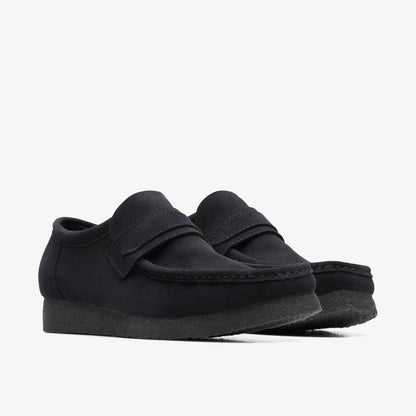 Clarks Men Wallabee Loafer Black Suede