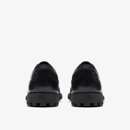 Clarks Men Batcombe Tie Black Leather