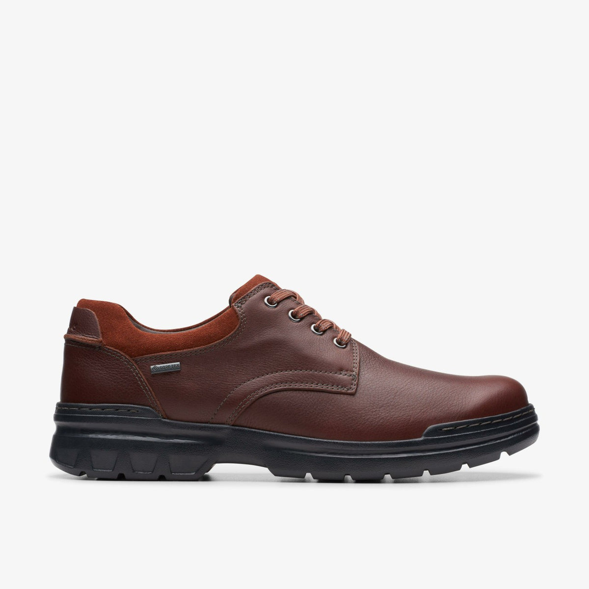 Clarks Men Rockie Walk GORE-TEX Dark Tan Leather