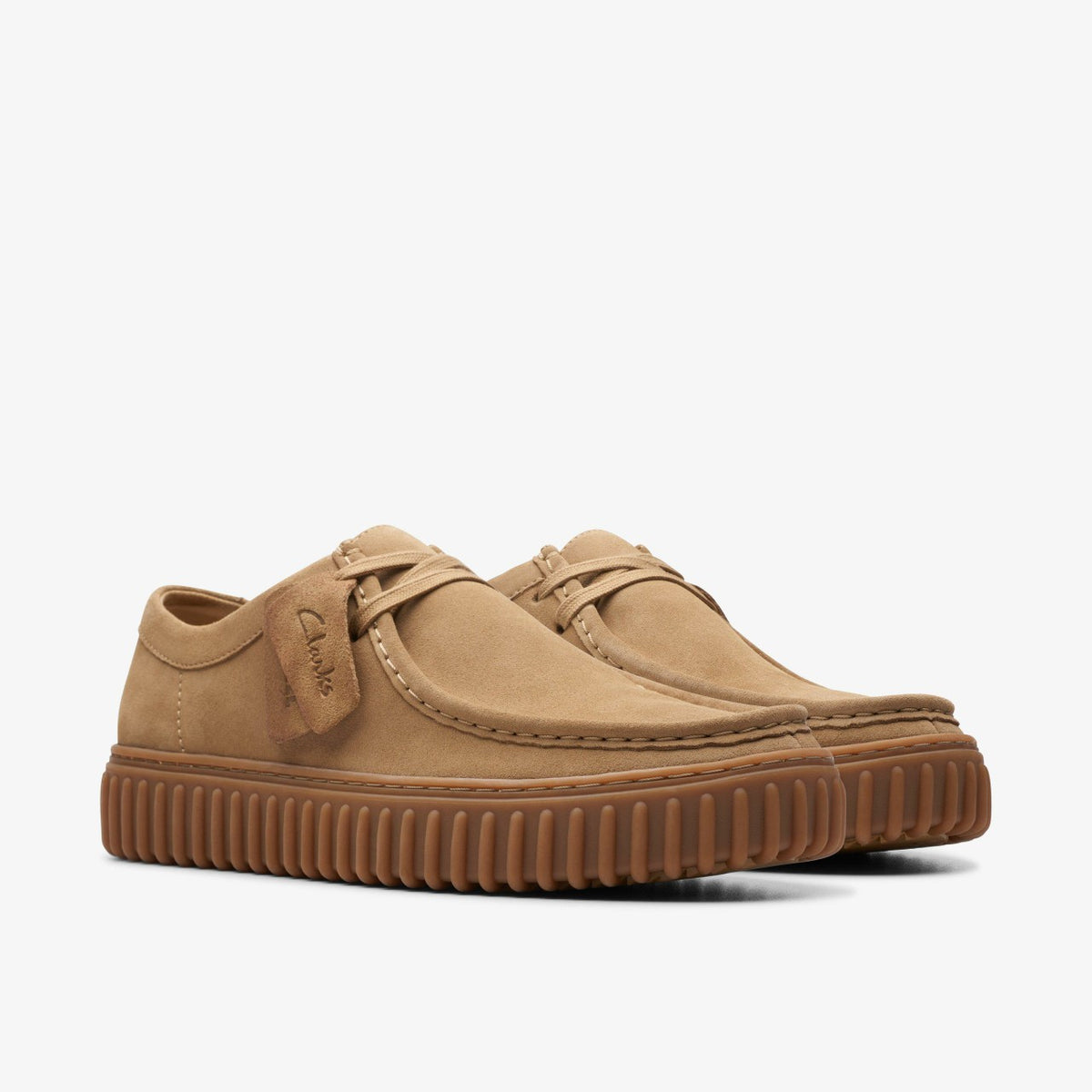 Clarks Men Torhill Lo Dark Sand Suede