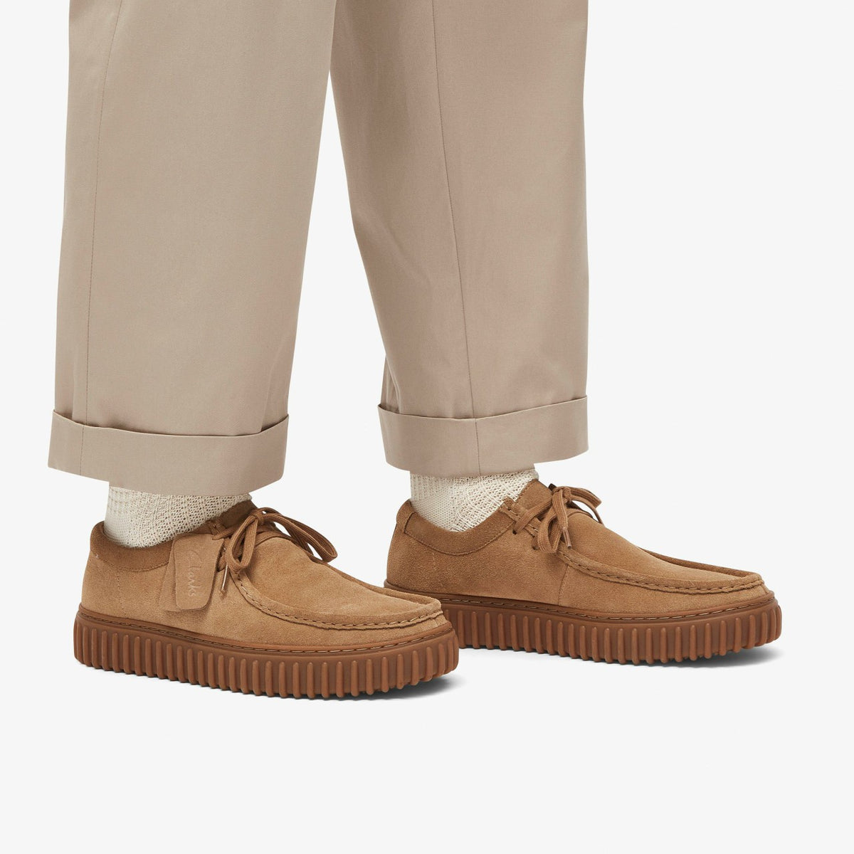 Clarks Men Torhill Lo Dark Sand Suede