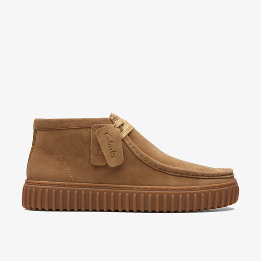 Clarks Women|Men Torhill Hi Dark Sand Suede