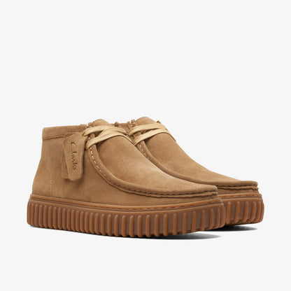 Clarks Women|Men Torhill Hi Dark Sand Suede