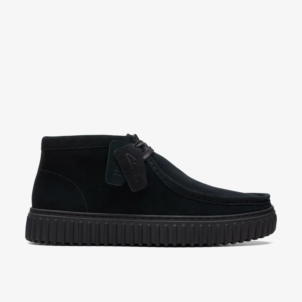 Clarks Women|Men Torhill Hi Black Suede