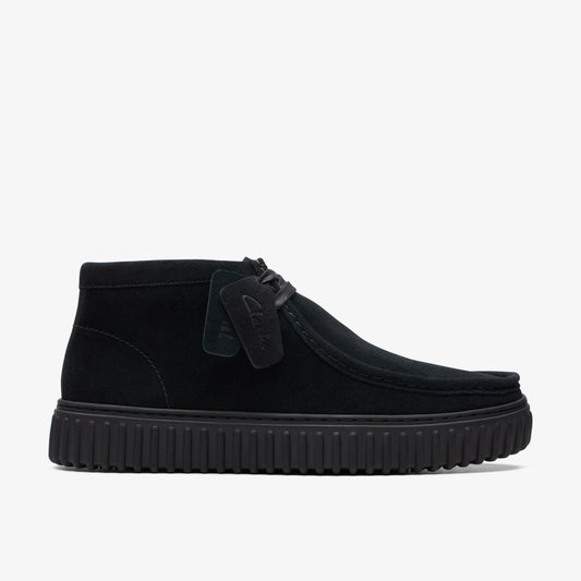 Clarks Women|Men Torhill Hi Black Suede