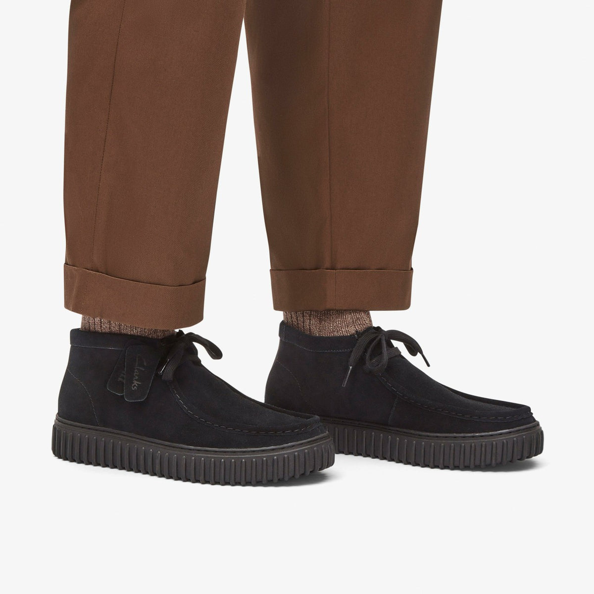 Clarks Women|Men Torhill Hi Black Suede