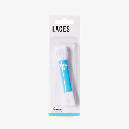 Clarks Women|Men 75cm Flat Lace White