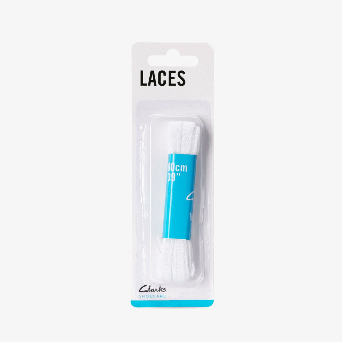 Clarks Women|Men 100cm Flat Lace White